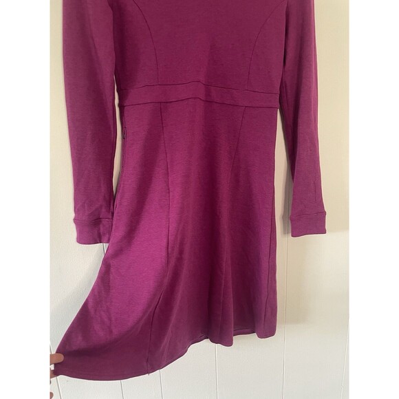 Toad & Co Dress Fuchsia Pink Long Sleeve Fit Flare Soft Outdoor Womens Small* - Picture 6 of 16